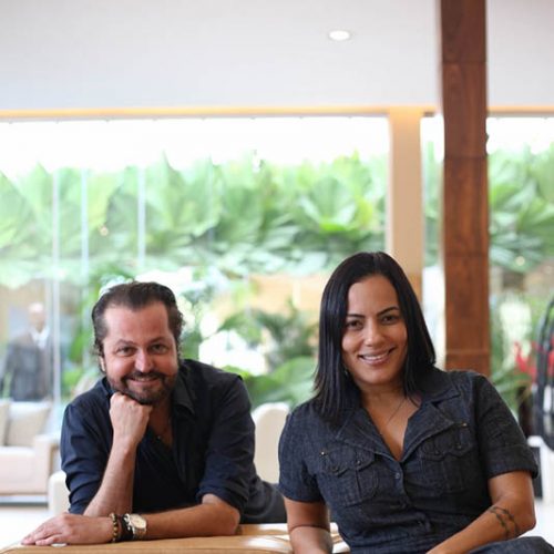 Francisco Lopes e Mila Moraes