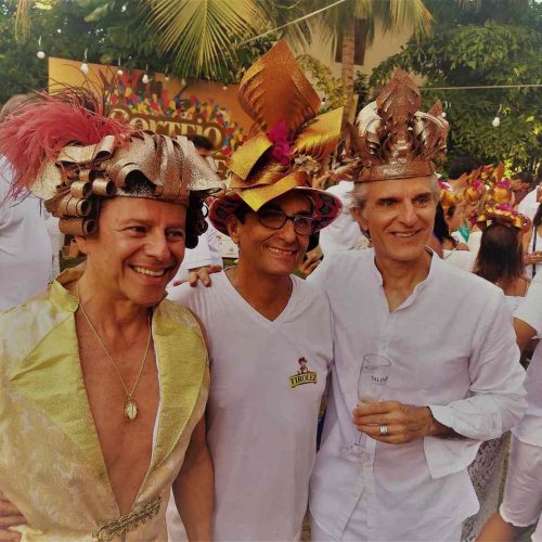 João Osmário com os donos do Cortejo do Forte, Fernando Monteiro e André Zenkner