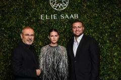Elie Saab, Helena Bordon e Elie Saab Jr.