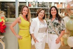 Elis Piñón com Adriana Nogueira e Renata Sarmento.
