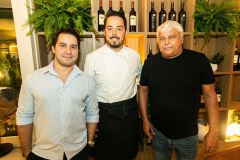 Gustavo Lessa, Chef Raphael Sepúlveda e Marcos Beck