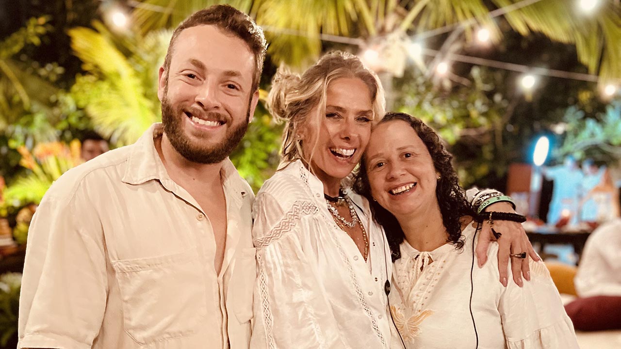 Helder Macieira, Adriane Galisteu e Perla Macieira