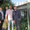 Os sócios Mauro César, Fabio Carvalho e Gustavo Lessa receberam o enólogo chef Joaquin Martin, da vinícola argentina Finca Sophenia, e Diego Calderón, embaixador da World Wine