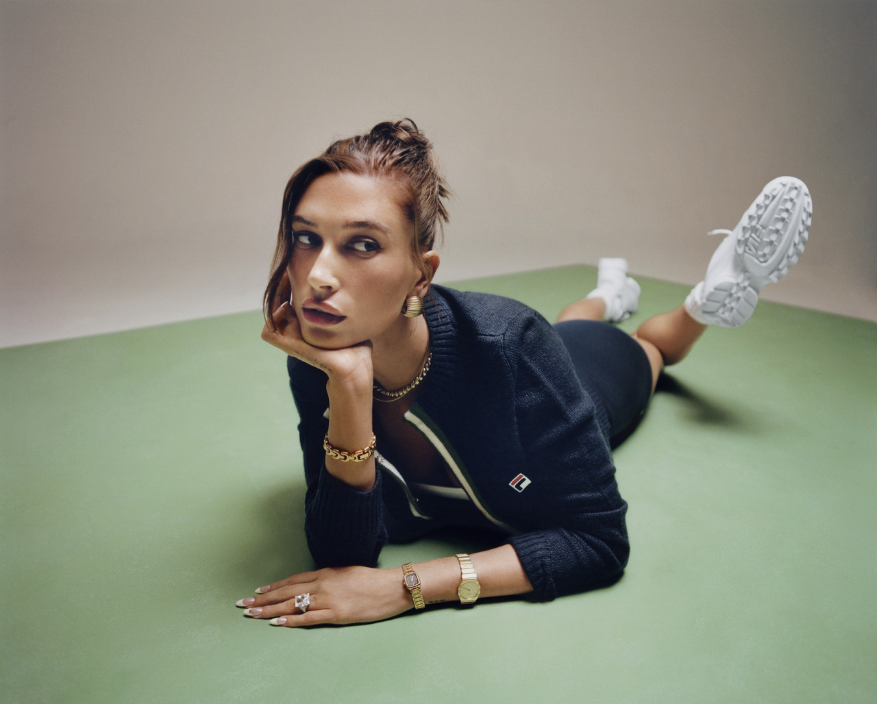 Hailey Bieber para Puma - Crédito: Renell Medrano