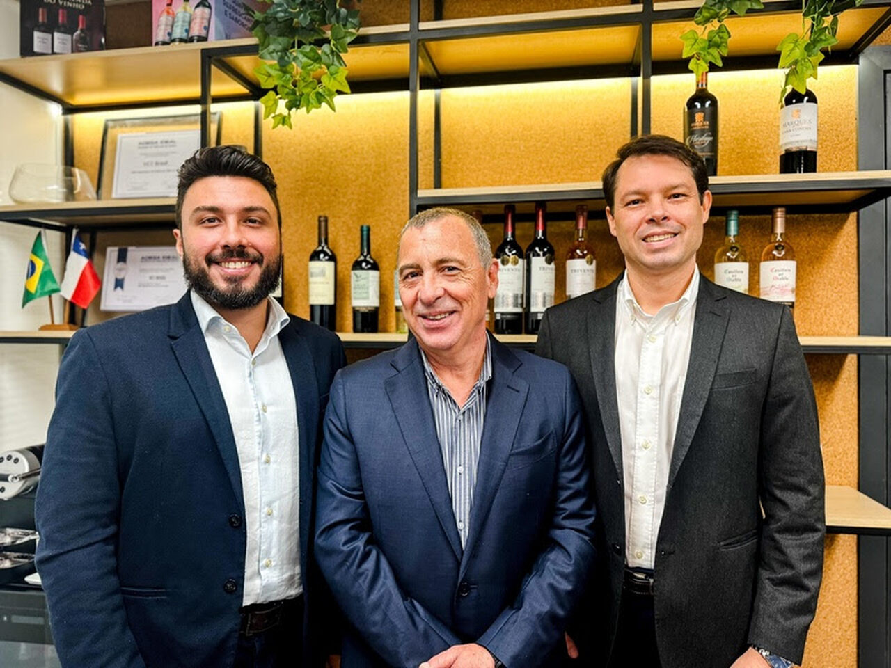 Pietro Capuzzi, Mauricio Cordero e Aloisio Miranda, da Concha Y Toro Brasil - Foto | Divulgação