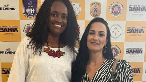enente Coronela Denice Santiago, Superintendente de Prevenção da Violência da SSP, e Daiane Martinez, Gerente do Departamento Jurídico da Premium Entretenimento - Foto | Divulgação