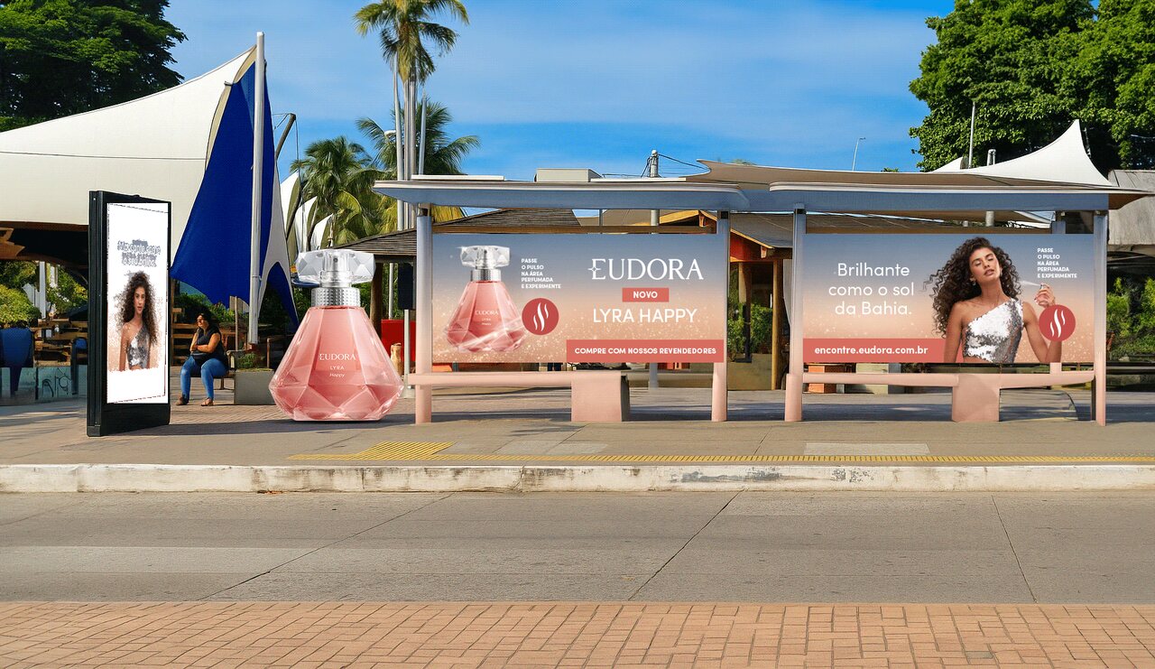 Eudora cria primeiro Out of Home perfumado do Brasil para lançar Lyra Happy - Divulgação